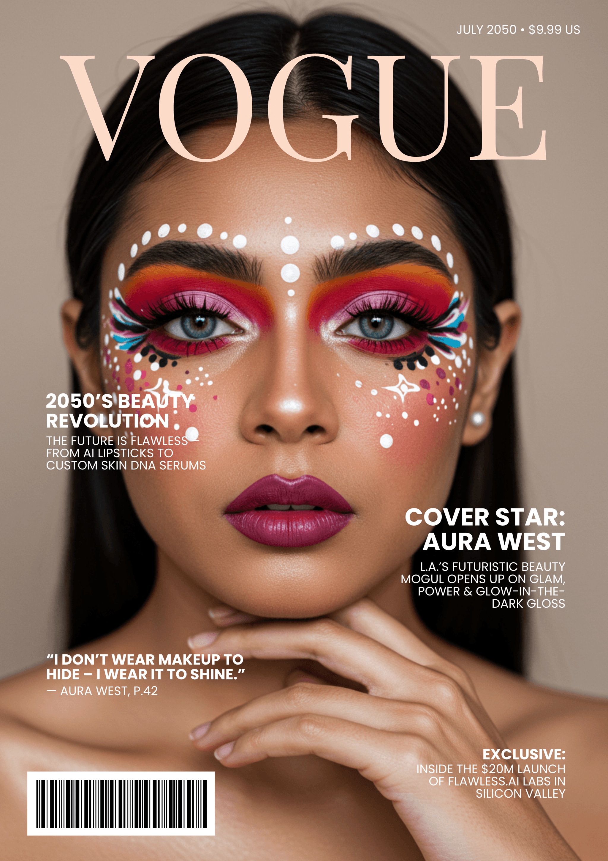 Vogue Glam magazine cover template